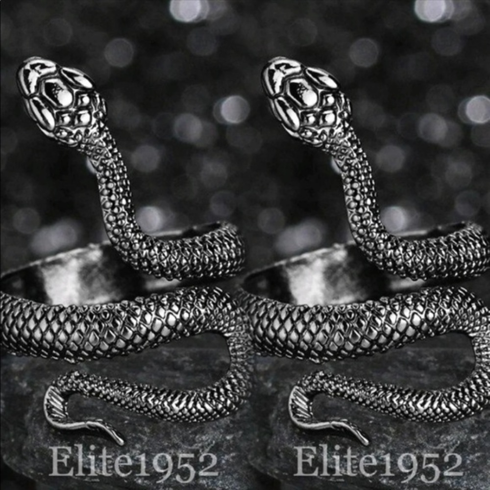 2 Adjustable from 6-12 PYTHON SNAKE RING UNISEX NEW